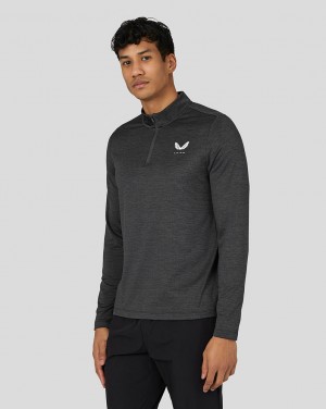 Castore Active Long Sleeve Marl Quarter Zip Gunmetal | VQHZI1568