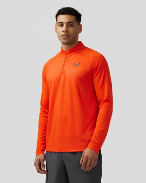 Castore Adapt Quarter Zip Top Deep Orange | JDUET2409