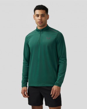 Castore Apex Aeromesh Quarter Zip Green | DNZYH3124