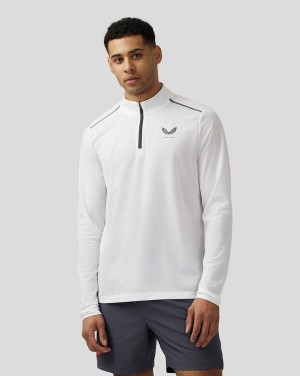 Castore Apex Aeromesh Quarter Zip White | KYXLC3019