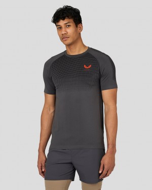 Castore Flow Seamless Training T-Shirt Gunmetal | KNTIP7398