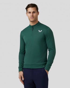 Castore Golf Club Classic Quarter Zip Top Green | XATRC6473