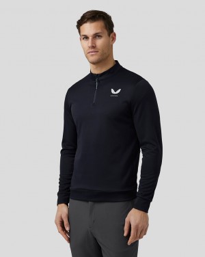 Castore Golf Club Classic Quarter Zip Top Midnight Navy | JWCIZ7581