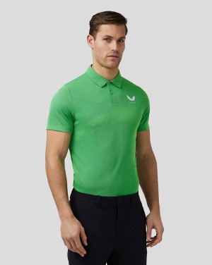 Castore Golf Engineered Knit Polo Green | QAITX4639