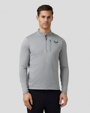 Castore Golf Pinnacle Tech Half Zip Top Steel | SDTMC0749