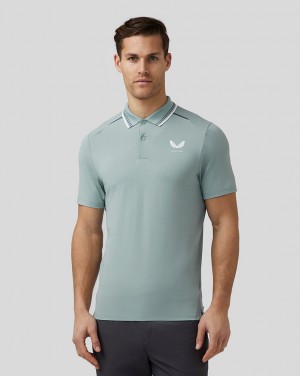 Castore Golf Tech Polo Stone Blue | TFQOU9571