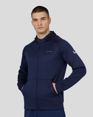 Castore Long Sleeve Aeroscuba Zip-Through Hoodie Navy | NIBCA2730