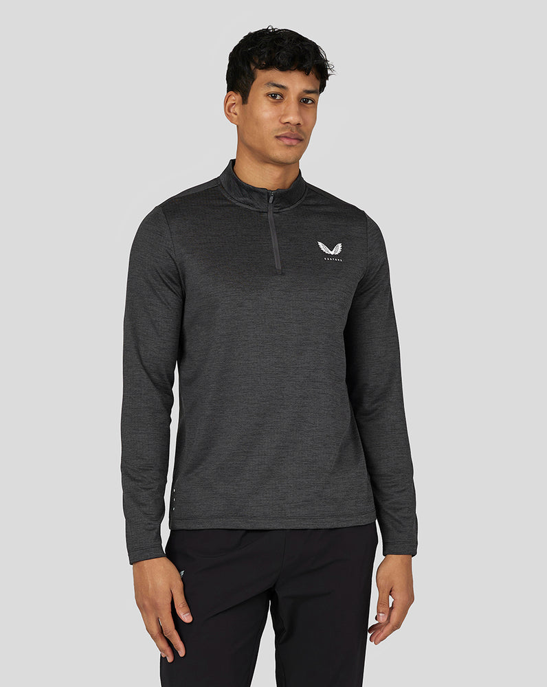 Castore Active Long Sleeve Marl Quarter Zip Gunmetal | VQHZI1568