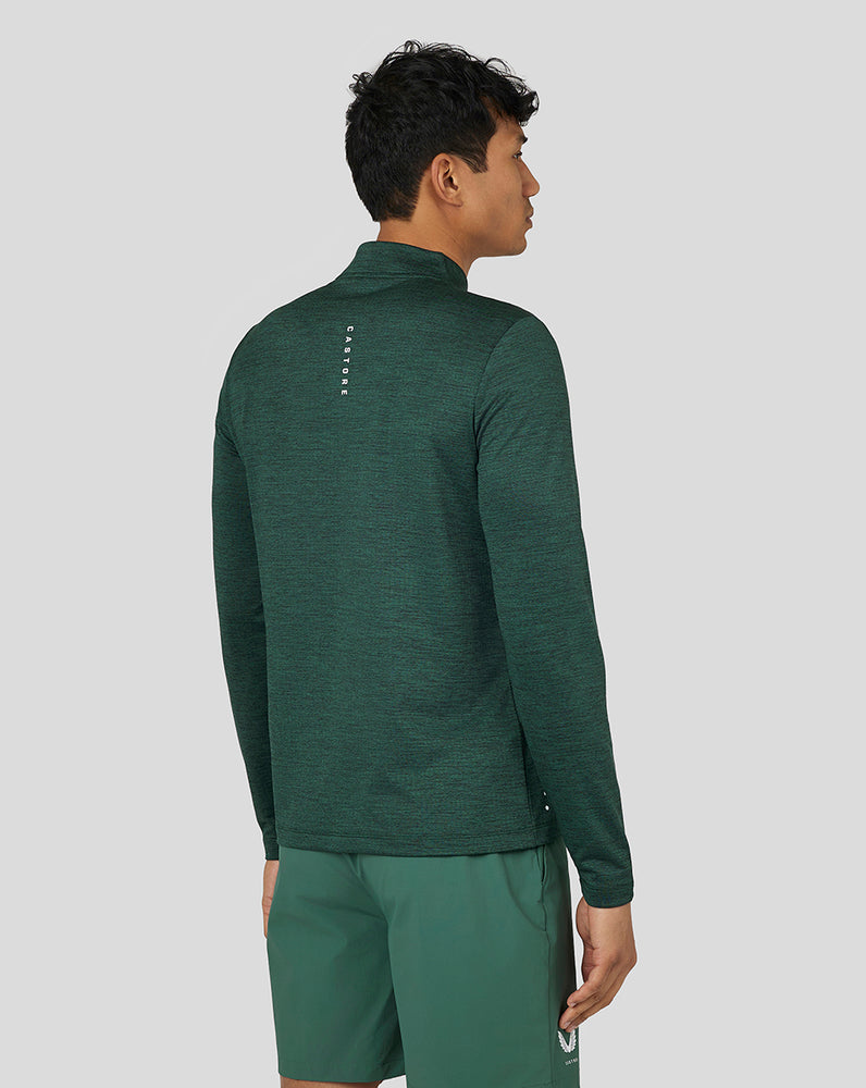 Castore Active Marl Quarter Zip Green | KQJVZ5391