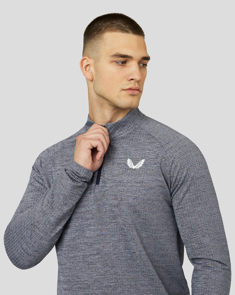 Castore Adapt Long Sleeve Standard Quarter Zip Top Navy | JAOUX2398