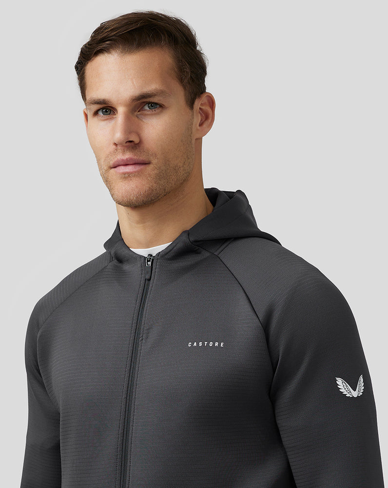 Castore Aeroscuba Zip-Through Hoodie Gunmetal | UGAMQ7638