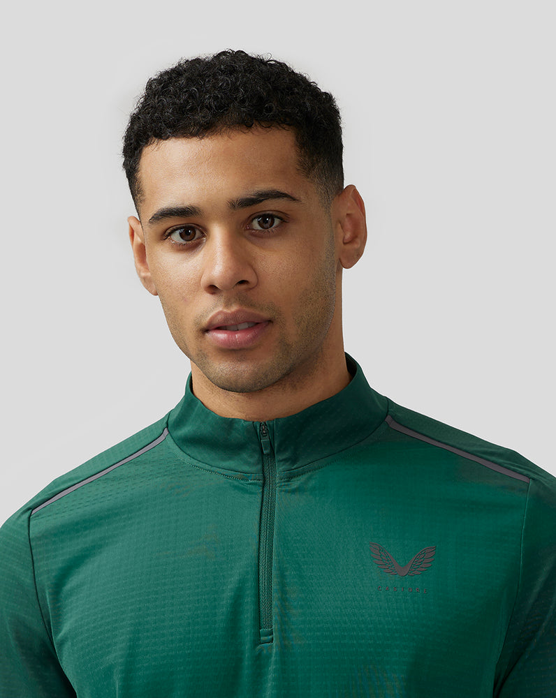 Castore Apex Aeromesh Quarter Zip Green | DNZYH3124