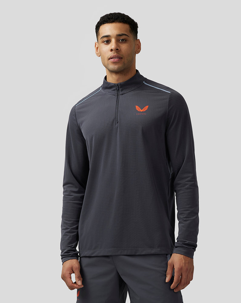 Castore Apex Aeromesh Quarter Zip Pewter Blue | PATSJ8239