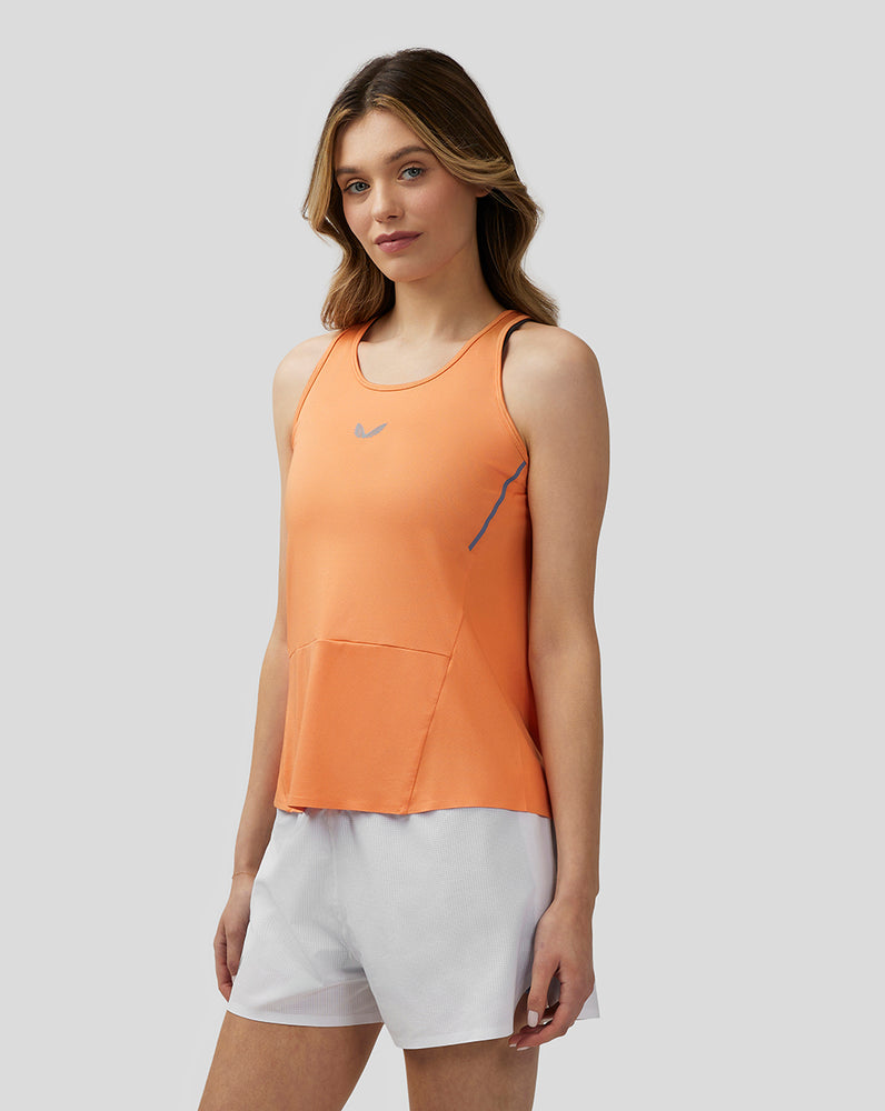 Castore Apex Lightweight Panelled Tank Top Dusty Orange | IORWX7908