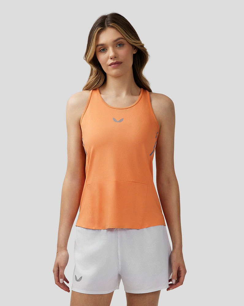 Castore Apex Lightweight Panelled Tank Top Dusty Orange | IORWX7908