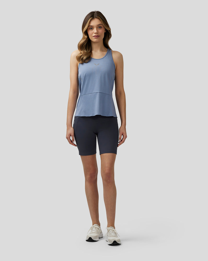 Castore Apex Lightweight Panelled Tank Top Blue | JBATR6712