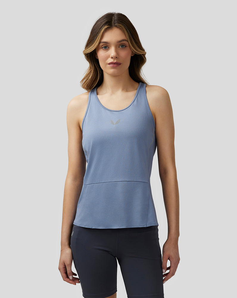 Castore Apex Lightweight Panelled Tank Top Blue | JBATR6712