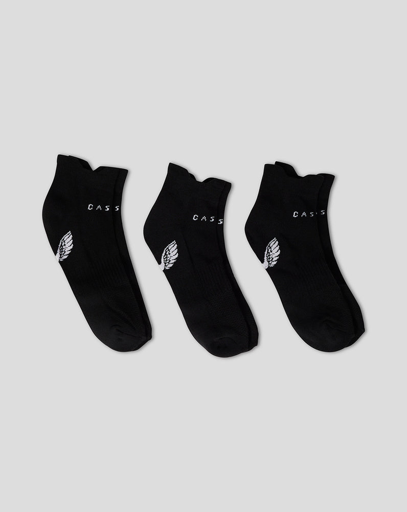 Castore Cushioned Ankle Socks 3 Pack Black | LXDCU8106