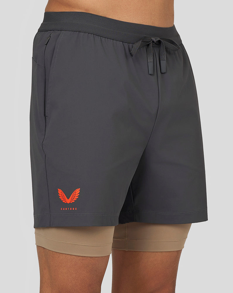 Castore Flow 2-in-1 Shorts Gunmetal | ATNRP1490