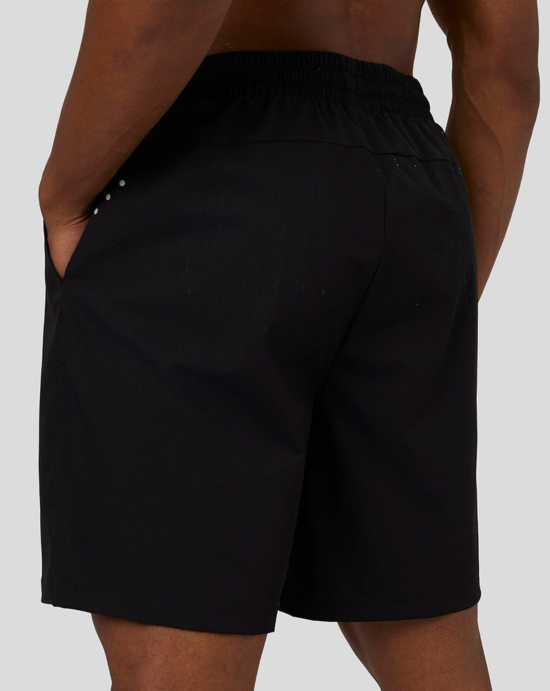 Castore Flow Lightweight Woven Shorts Black/Bright Green | XEPNT6817