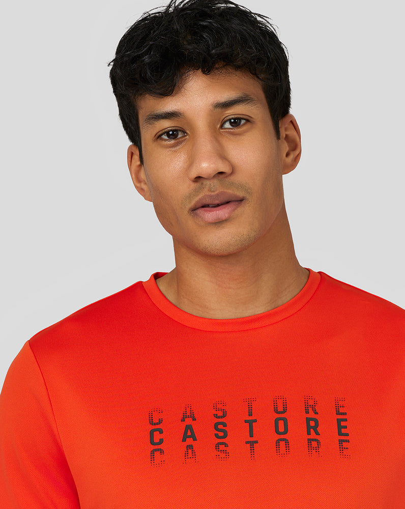 Castore Flow Short Sleeve Graphic T-Shirt Deep Orange | FNTGJ6294