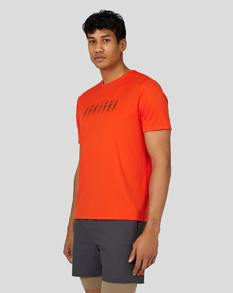 Castore Flow Short Sleeve Graphic T-Shirt Deep Orange | FNTGJ6294