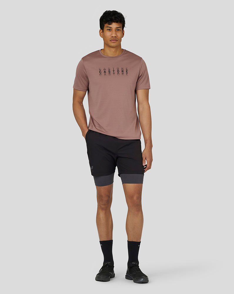 Castore Flow Short Sleeve Graphic T-Shirt Peach Clay | GQSAU5726