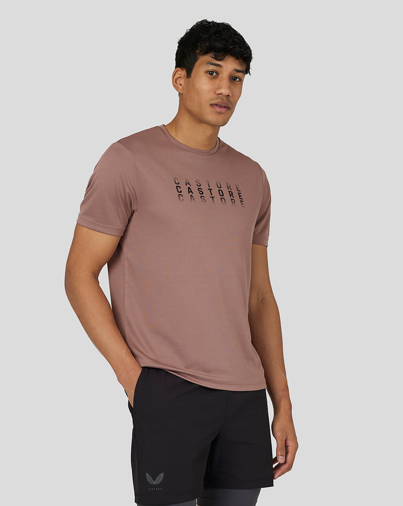 Castore Flow Short Sleeve Graphic T-Shirt Peach Clay | GQSAU5726