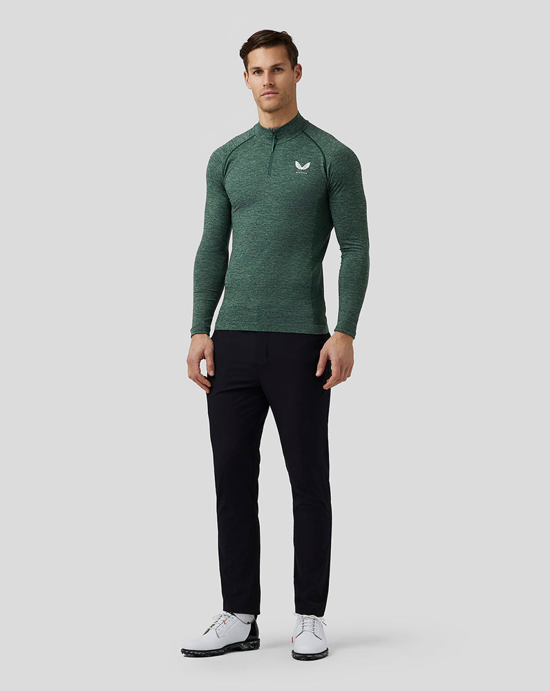 Castore Golf Body Mapped Seamless Quarter Zip Top Pine Grey | YLNFV7690