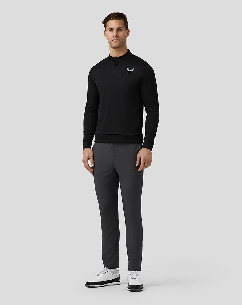 Castore Golf Club Classic Quarter Zip Top Black | ABIUK8294