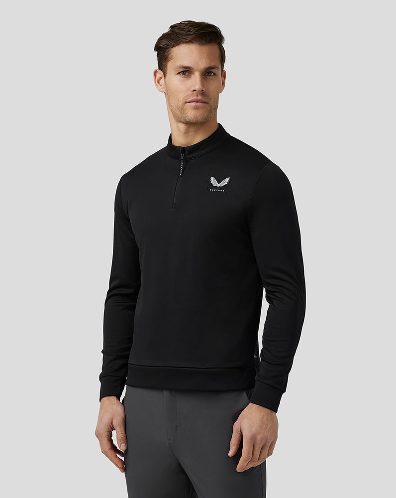 Castore Golf Club Classic Quarter Zip Top Black | ABIUK8294