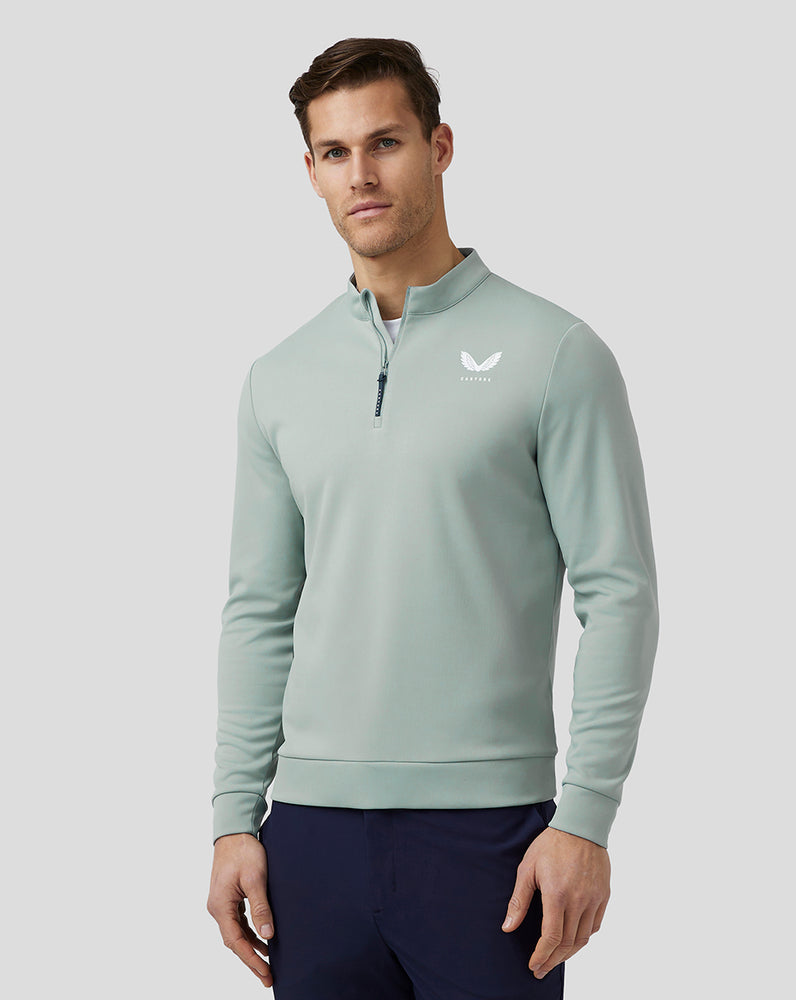 Castore Golf Club Classic Quarter Zip Top Stone Blue | IJUHD9208