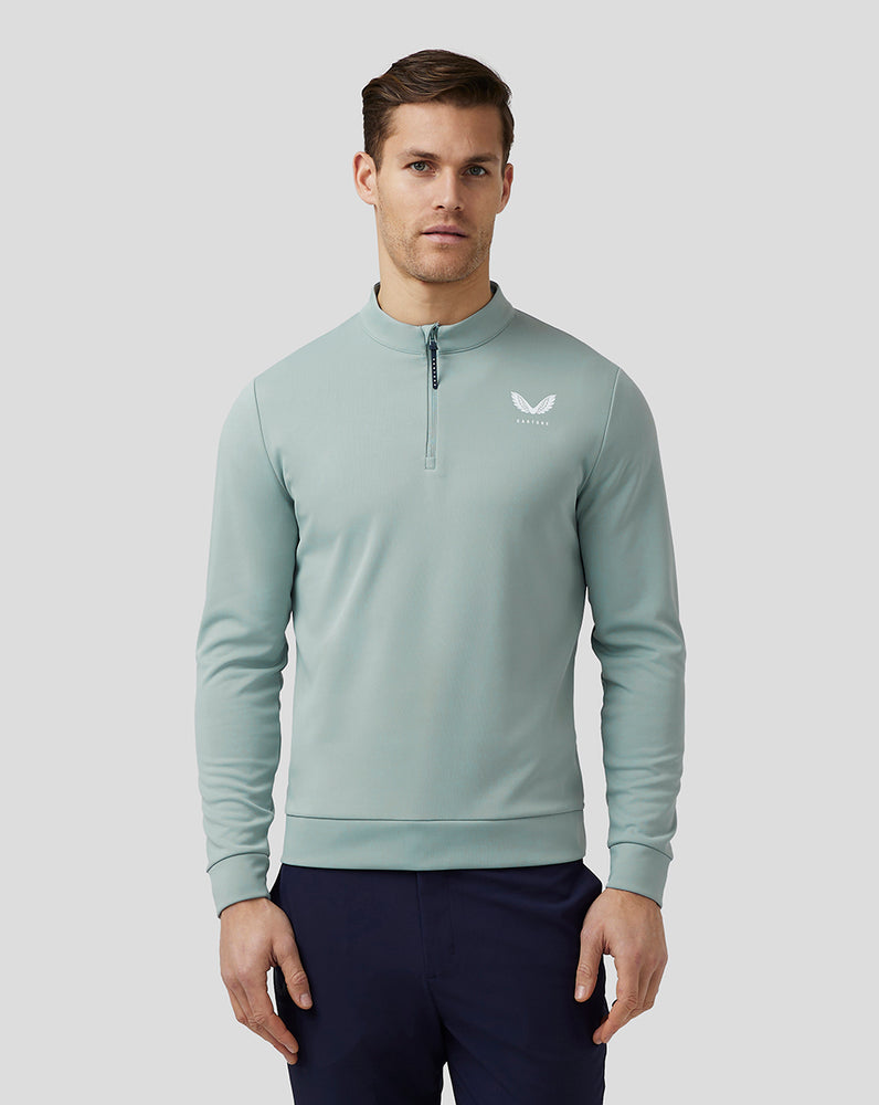 Castore Golf Club Classic Quarter Zip Top Stone Blue | IJUHD9208