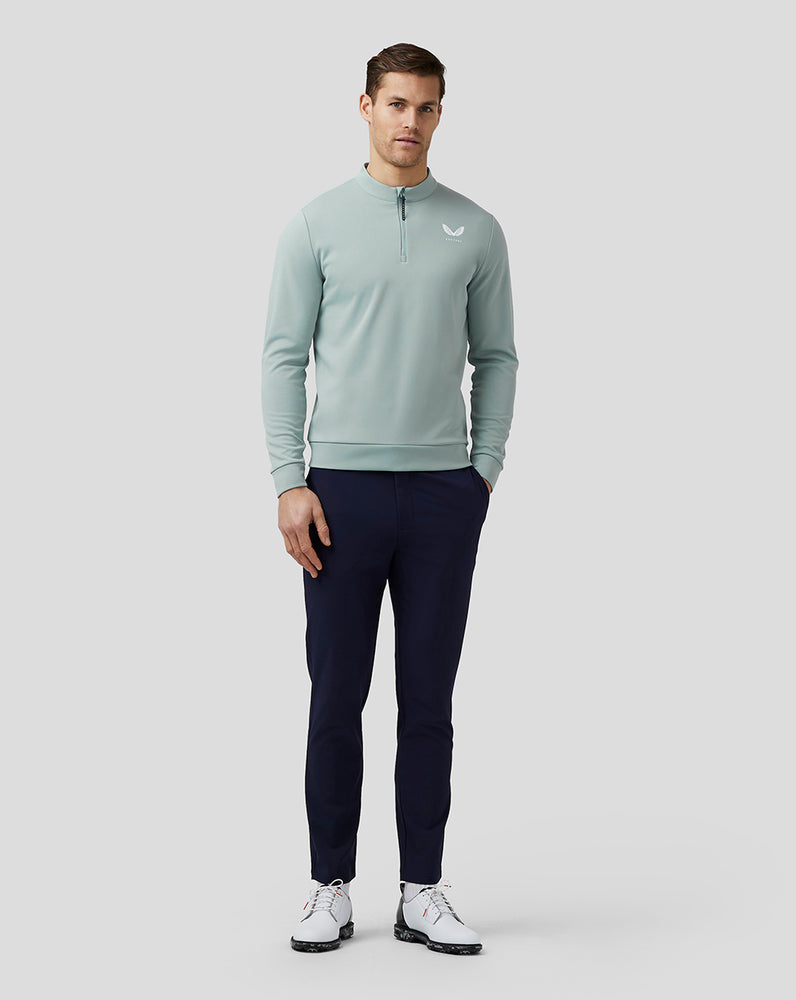 Castore Golf Club Classic Quarter Zip Top Stone Blue | QHRNS2159