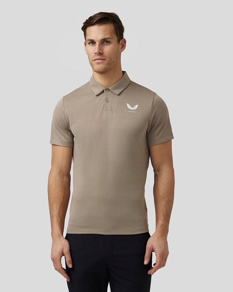 Castore Golf Engineered Knit Polo Clay | PTXRC1452