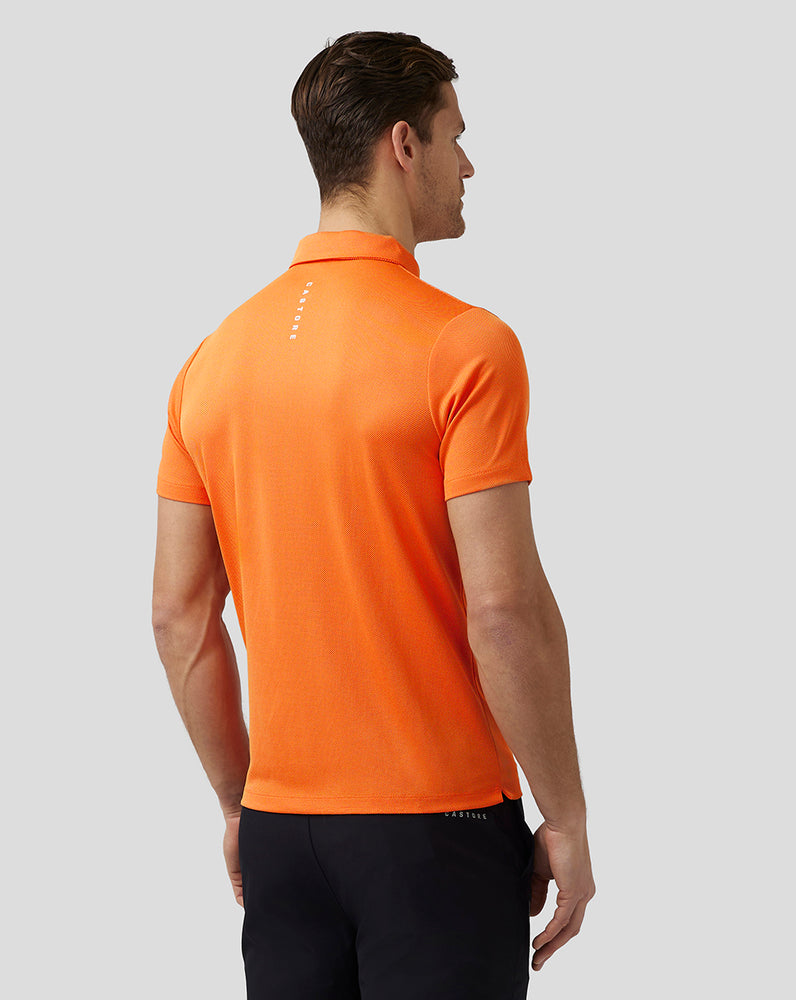 Castore Golf Engineered Knit Polo Deep Orange | ZPJNK5642