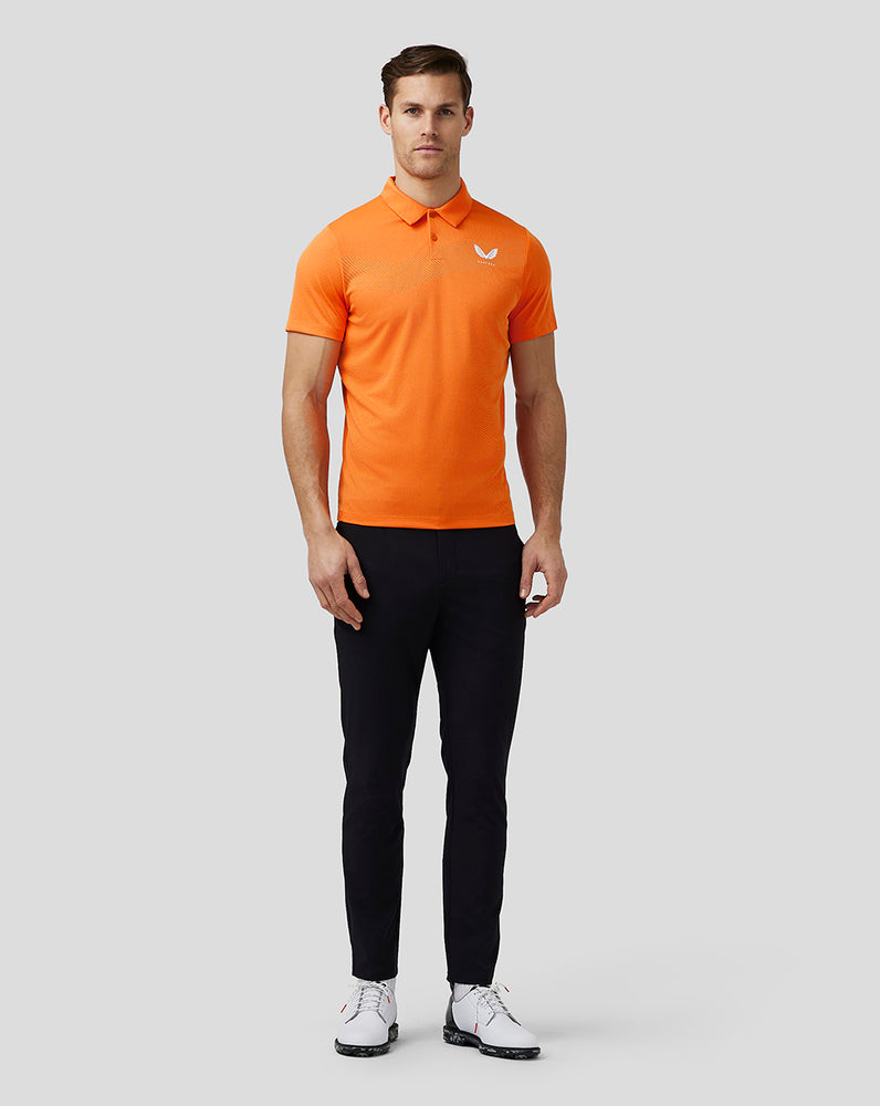 Castore Golf Engineered Knit Polo Deep Orange | ZPJNK5642