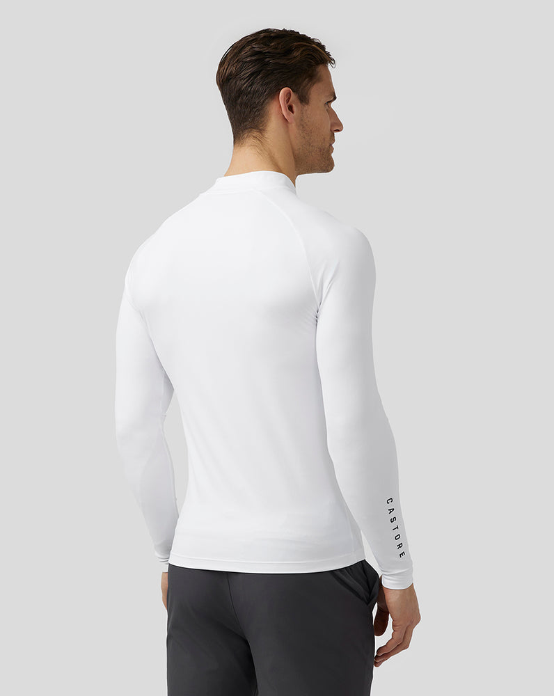 Castore Golf Long Sleeve Mock Neck Base Layer White | TFNIY2571