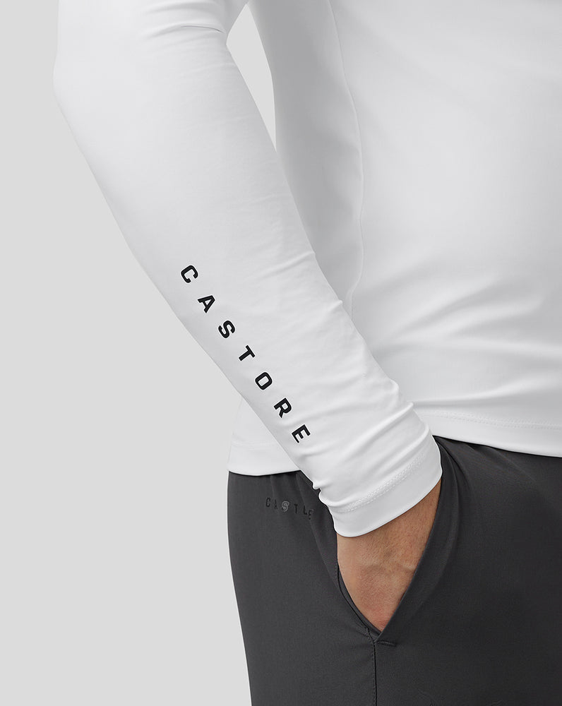 Castore Golf Long Sleeve Mock Neck Base Layer White | TFNIY2571