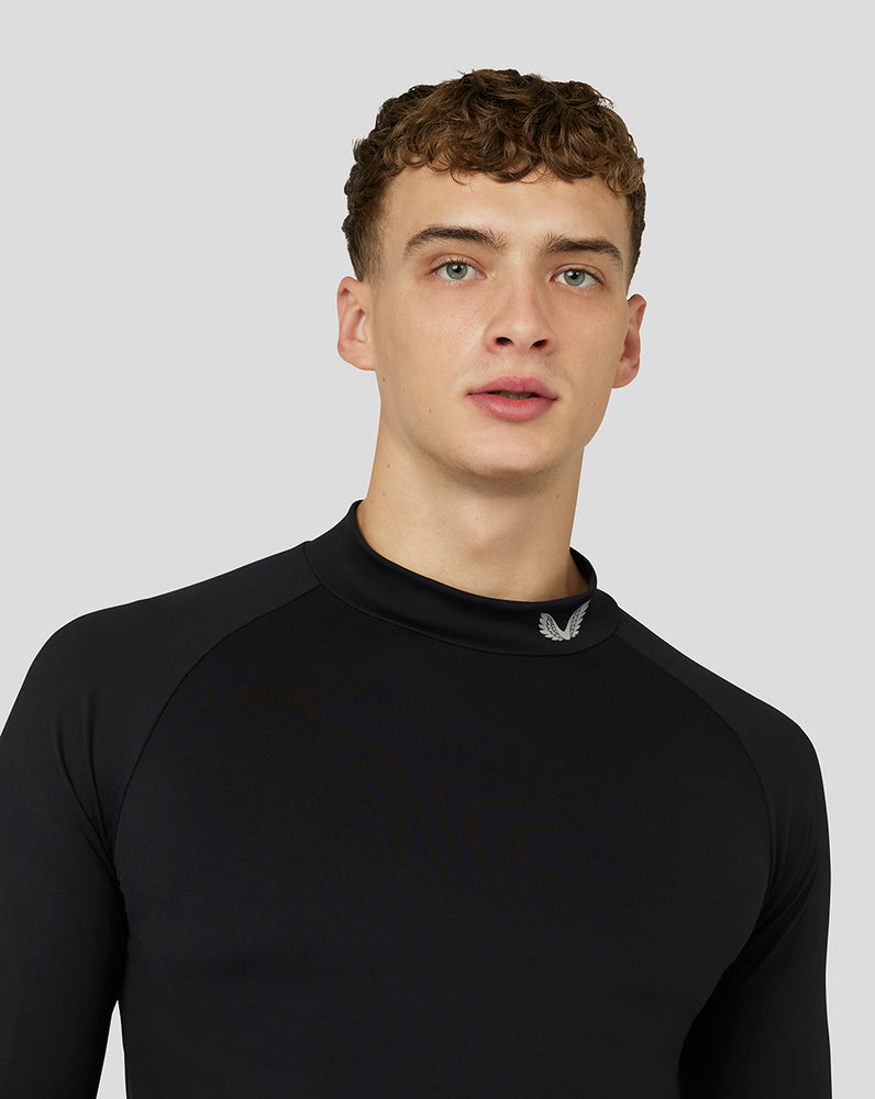 Castore Golf Long Sleeve Mock Neck Base Layer Black | CPQLU1368