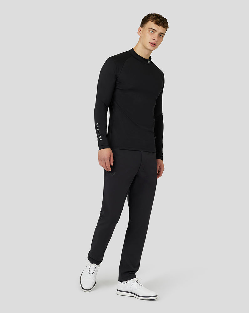 Castore Golf Long Sleeve Mock Neck Base Layer Black | CPQLU1368