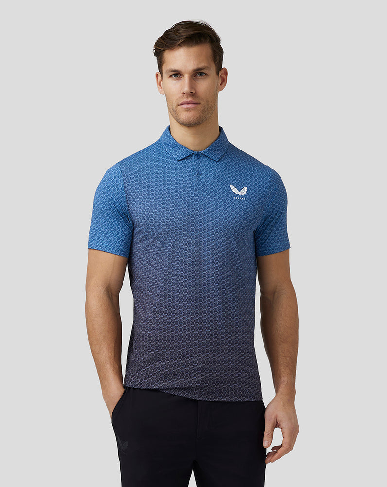 Castore Golf Print Polo Blue | JMSXW1274