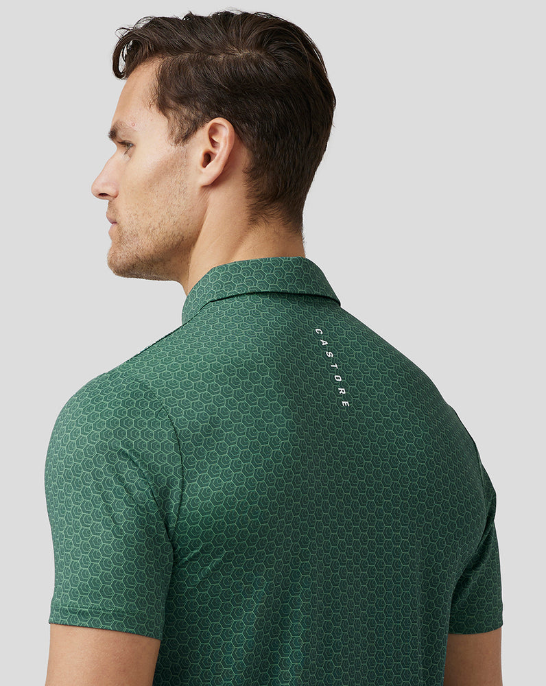 Castore Golf Printed Polo Green | GNLUB0938