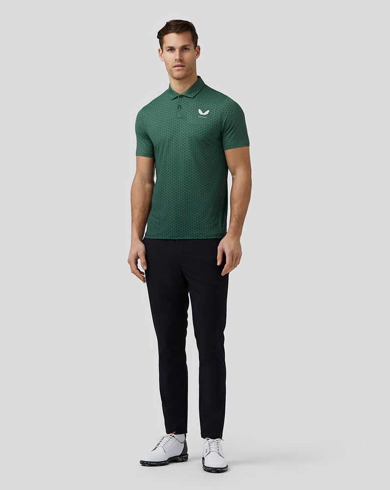 Castore Golf Printed Polo Green | XORPQ1532