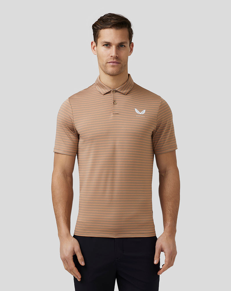 Castore Golf Yarn Dye Stripe Polo Clay | PCNTR8097