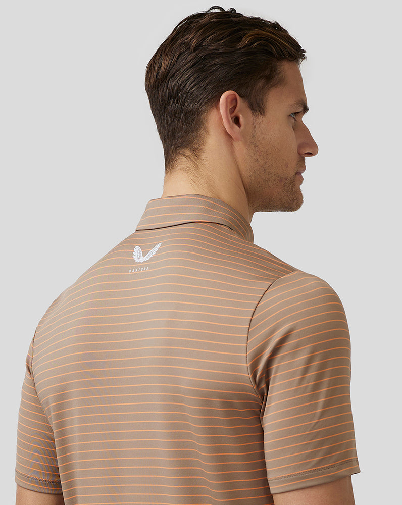 Castore Golf Yarn Dye Stripe Polo Clay | PCNTR8097