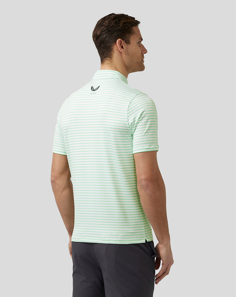 Castore Golf Yarn Dye Stripe Polo Lime | WLCSO2605