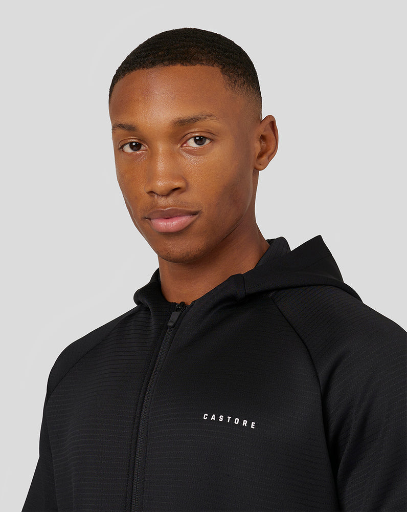 Castore Long Sleeve Aeroscuba Zip-Through Hoodie Black | WZCYJ0642