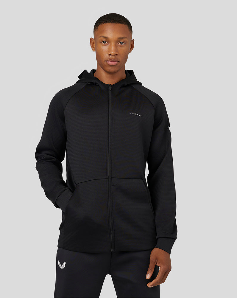 Castore Long Sleeve Aeroscuba Zip-Through Hoodie Black | WZCYJ0642