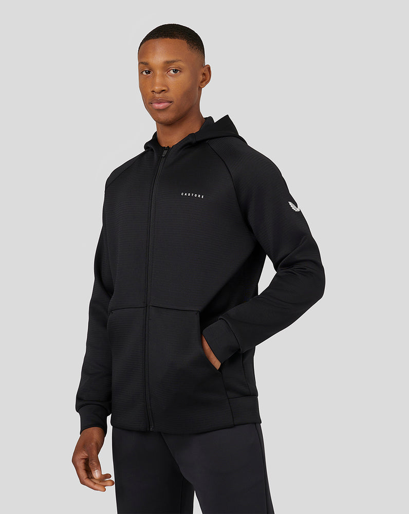 Castore Long Sleeve Aeroscuba Zip-Through Hoodie Black | WZCYJ0642